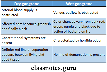Diseases Of The Arteries Veins And Lymphatic System Types Of Gangrene