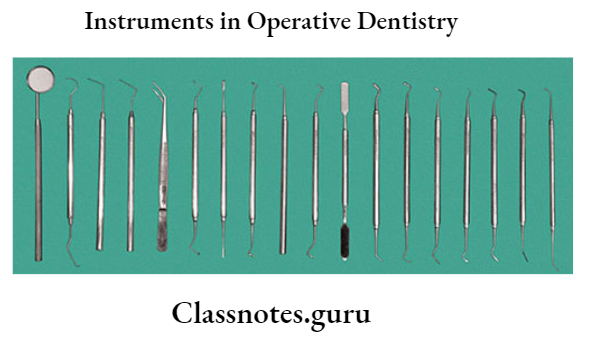 Instruments in Operative Dentistry,.