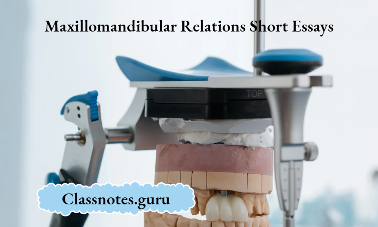 Maxillomandibular Relations Short Essays
