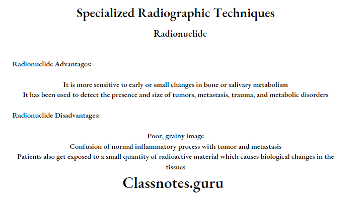 Specialized Radiographic Techniques