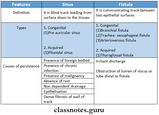 Wound Sinus And Fistula Differences Between Sinus And Fistula