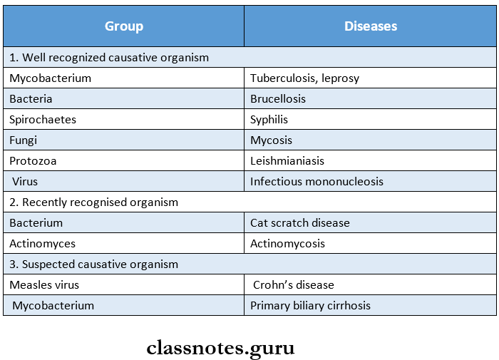 Chronic And Granulomatous Inflammation Granuloma Classification