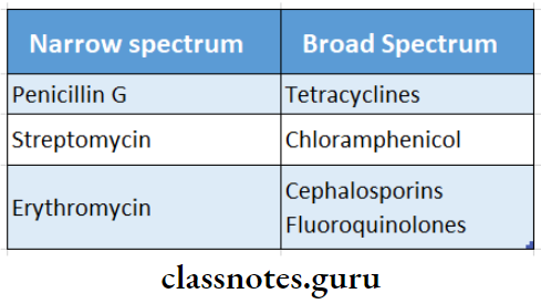 General Considerations Based On Spectrum Of Activity