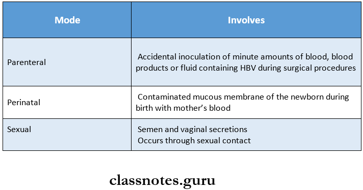 Hepatitis Viruses - Three modes of transmission