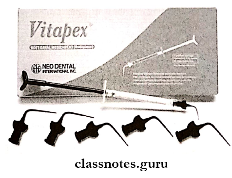 Pediatric Endodontics Vitapex material for obturating root canals in primary teeth