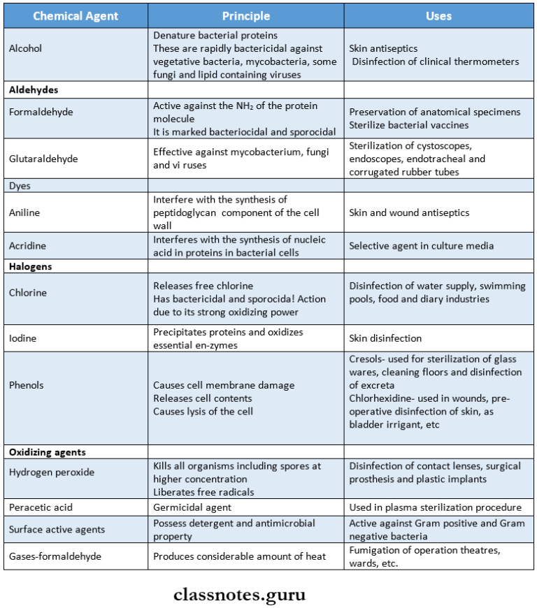 Sterilization And Disinfection Long Essays Class Notes