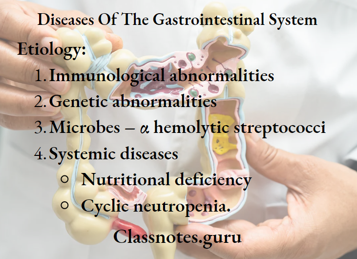 Diseases Of The Gastrointestinal System Etiology