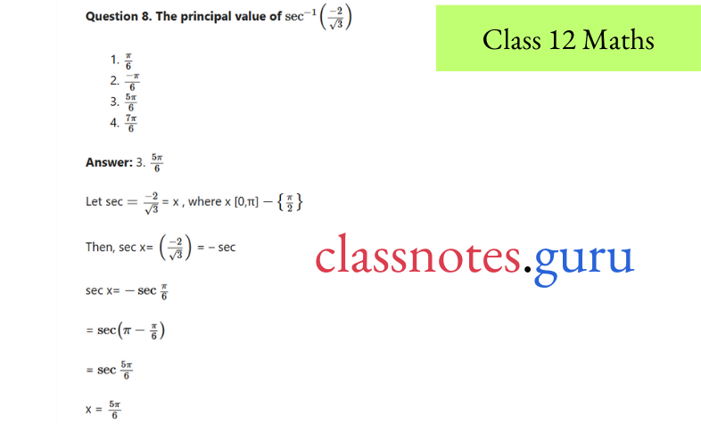 WBCHSE Solutions For Class 12 Maths Relations And Functions