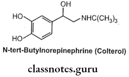 Medical Chemistry Drugs Acting On Autonomic Nervous System N-tert-Butylnorepinephrine