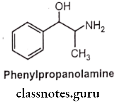 Medical Chemistry Drugs Acting On Autonomic Nervous System Phenylpropanolamine