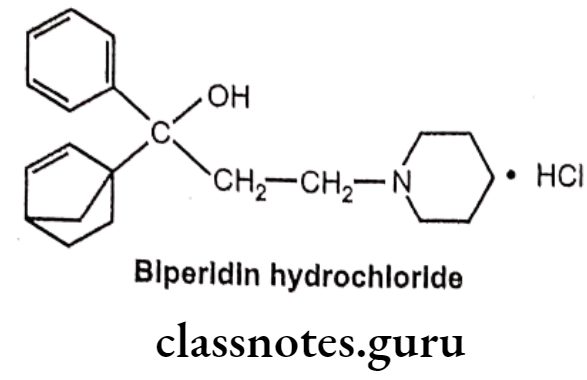 Medicinal Chemistry Drugs Acting On Autonomic Nervous System 2 Biperidin Hydrochloride