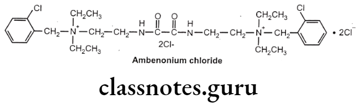 Medicinal Chemistry Drugs Acting On Autonomic Nervous System 2 Cholinesterase Inhibitors Ambenonium Chloride