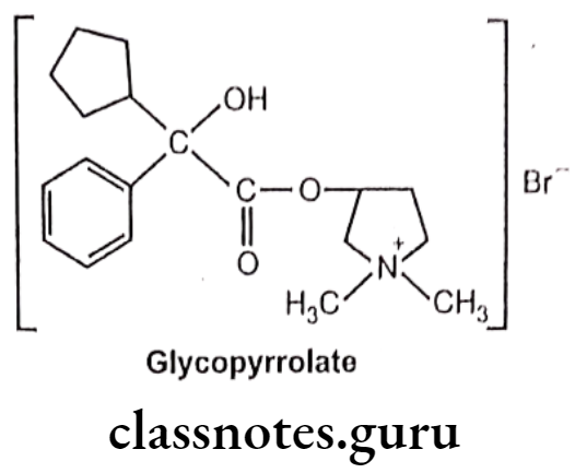 Medicinal Chemistry Drugs Acting On Autonomic Nervous System 2 Glycopyrrolate