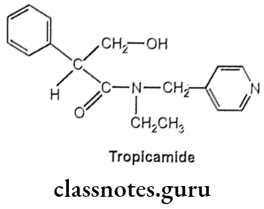 Medicinal Chemistry Drugs Acting On Autonomic Nervous System 2 Tropicamide