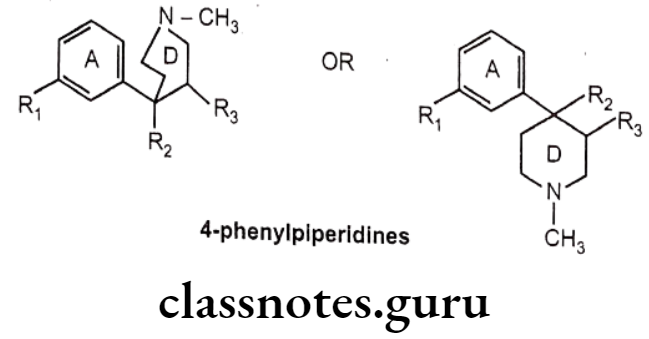Medicinal Chemistry Drugs Action On Central Nervous System 4-Phenylpiperidines