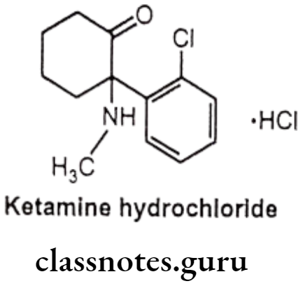 Medicinal Chemistry Drugs Action On Central Nervous System Ketamine hydrochloride