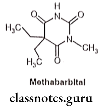Medicinal Chemistry Drugs Action On Central Nervous System Methabarbital