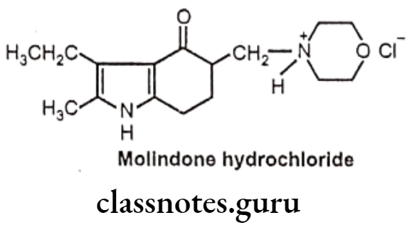 Medicinal Chemistry Drugs Action On Central Nervous System Molindone Hydrochloride