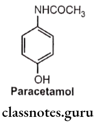 Medicinal Chemistry Drugs Action On Central Nervous System Paracetamol