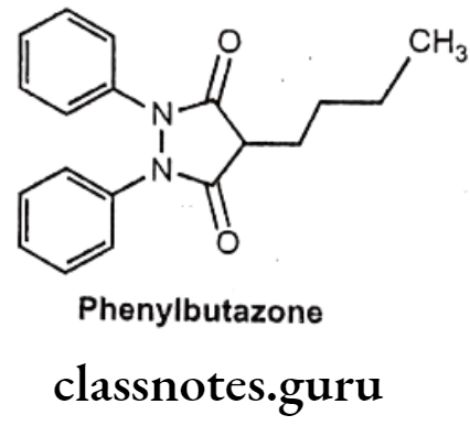 Medicinal Chemistry Drugs Action On Central Nervous System Phenylbutazone