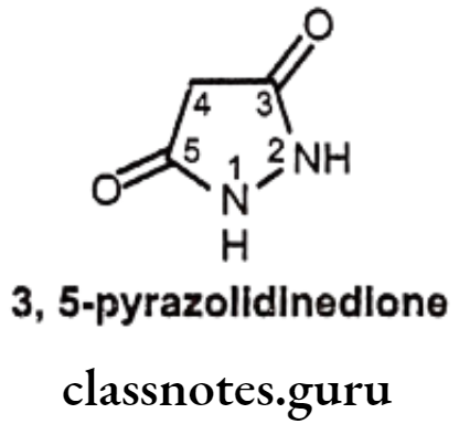 Medicinal Chemistry Drugs Action On Central Nervous System Pyrazolidinedione derivatives