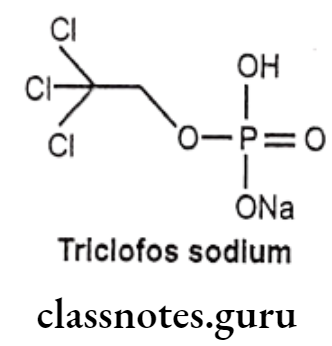 Medicinal Chemistry Drugs Action On Central Nervous System Triclofos sodium