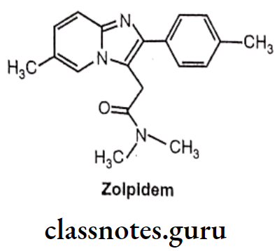 Medicinal Chemistry Drugs Action On Central Nervous System Zolpidem