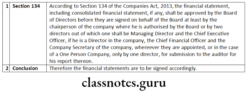 Company Law Accounts, Audit And Auditors Section 134