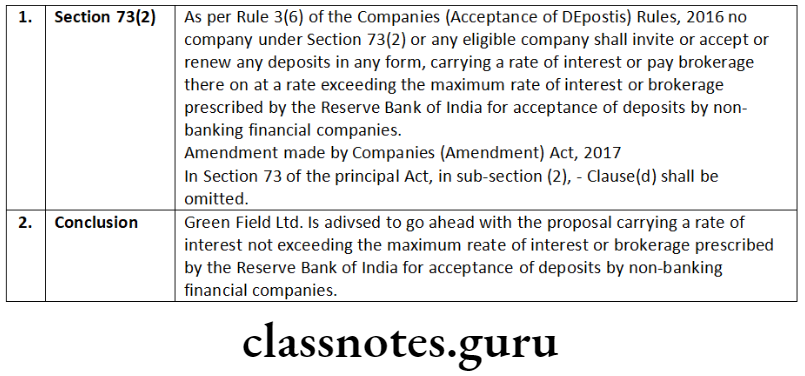 Company Law Debt Capital Section 73(2)