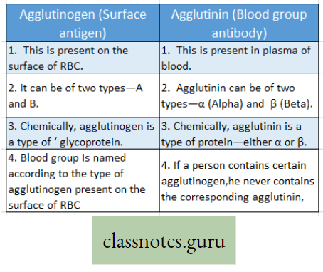 Physiological Processes Of Life Difference Beteween Agglutinogen And Agglutnin