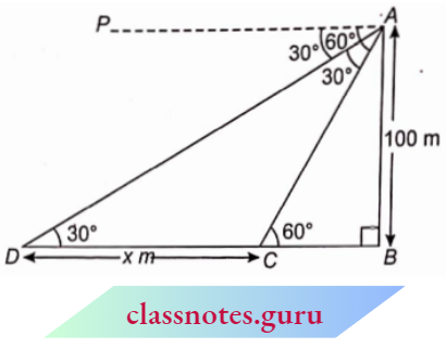 Applications Of Trigonometry The Distance Travelled By The Ship During The Period Of Observation