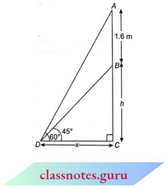 Applications Of Trigonometry The Height Of The Pedestal Of The Statue