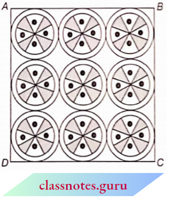 Area Related To Circles A Square Handkerchief Nine Circular Designs