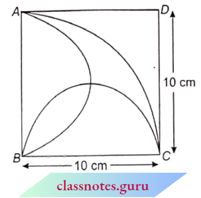 Area Related To Circles A Square Of Semicircles With Side Of The Square As Diameter