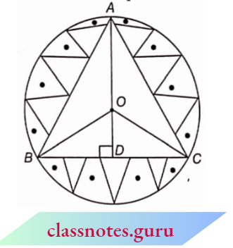 Area Related To Circles An Equilateral Triangle..
