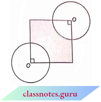 Area Related To Circles Area Of Square Excluding The Two Sectors And Two Circles