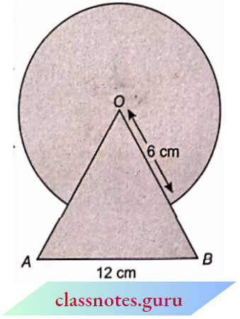 Area Related To Circles Each Side Of Equilateral Triangle
