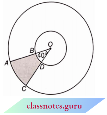 Area Related To Circles Radii Of The Two Concentric Circles With Centre