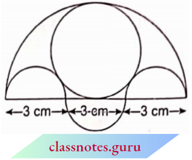Area Related To Circles Three Semicircles