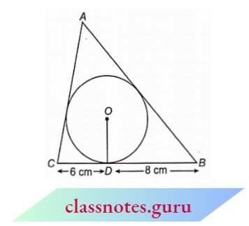 Circle A Triangle ABC Is Drawn To The Circumscribe A Circle Of Radius