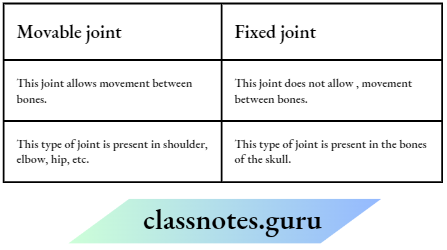 Class 6 Science Chapter 5 Body Movements Movable Joint And Fixed Joint