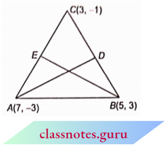 Co Ordinate Geometry The Length Of The Medians And Their Vertices Of Triangle ABC