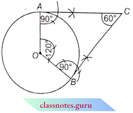 Constructions A Pair Of Tangents To A Circle
