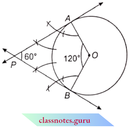 Constructions Pair Of Tangent To The Circle