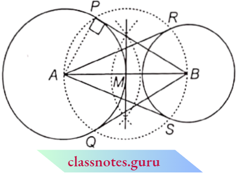 Constructions Tangents To Each Circle From The Centre Of The Other Circle