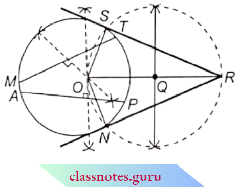 Constructions The Pair Of Tangents From This Point To The Circle