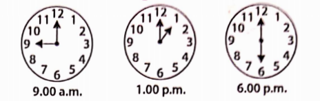 Find the angle measure between the hands of clock