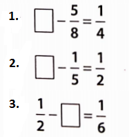 Fraction Of Fill In The boxes