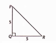In the given figure, PQ ⊥ RQ, PQ = 5 cm