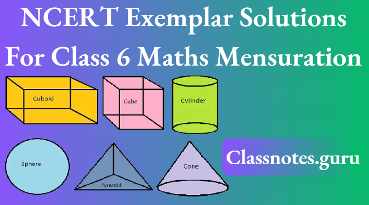 NCERT Exemplar Solutions For Class 6 Maths Chapter 10 Mensuration